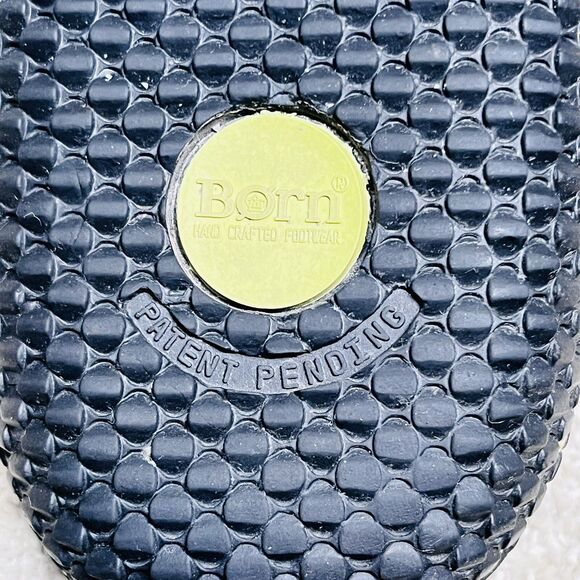 Børn Black Leather Thong Sandals Women 8 EU 39 Excellent Condition Cushion Slide - Picture 10 of 10